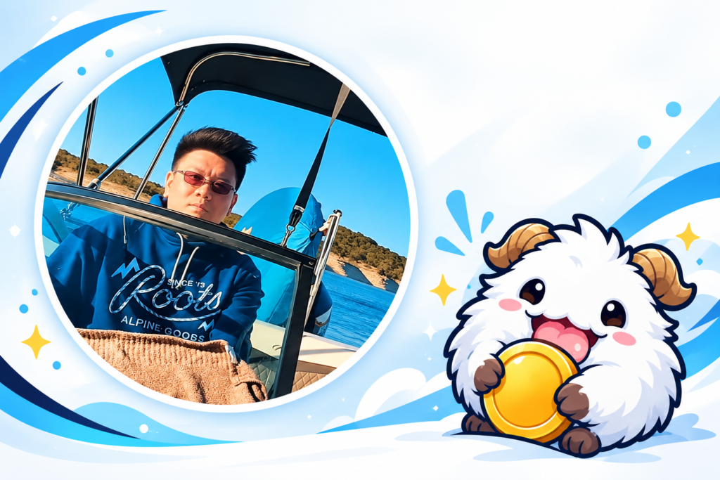 ggez.real.tcg junto a un Poro de MercaPoro para la entrevista sobre Riftbound.