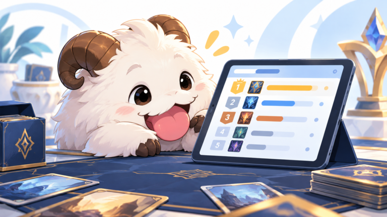Ilustración de la guía de MercaPoro para consultar rankings comunitarios de Riftbound en EloShowdown.